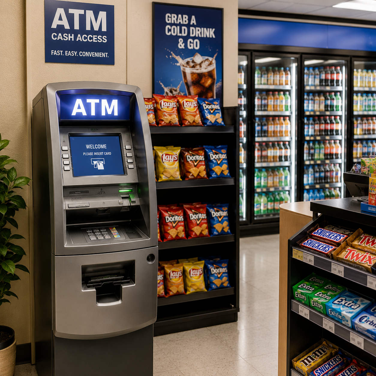 A convenient ATM machine for customers